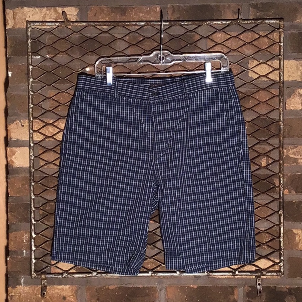Michael Michael Kors shorts cotton blue black white mini plaid 32